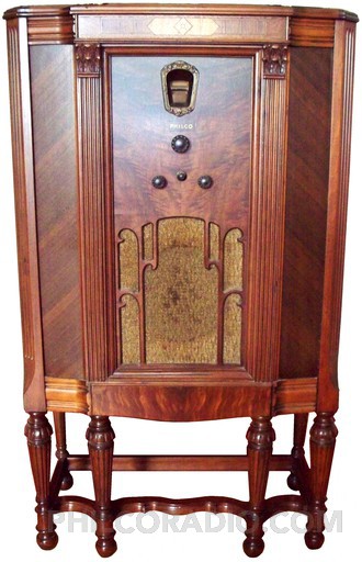 Model 91H - Model 47H shown. The Model 91H cabinet is identical except for the escutcheon. Image courtesy of Brian T..